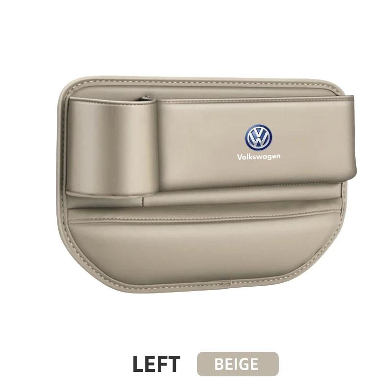Multifunction Leather Car Seat Organizer Box Gap Filler With Cup Holder For Volkswagen VW GTI Rline R Polo Passat Magotan Tiguan
