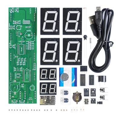 Home 8 Digit LED Display Clock Set With ESP8266 Module Multifunction 8 Digit Digital Tube Clock Set for Remote Monitoring