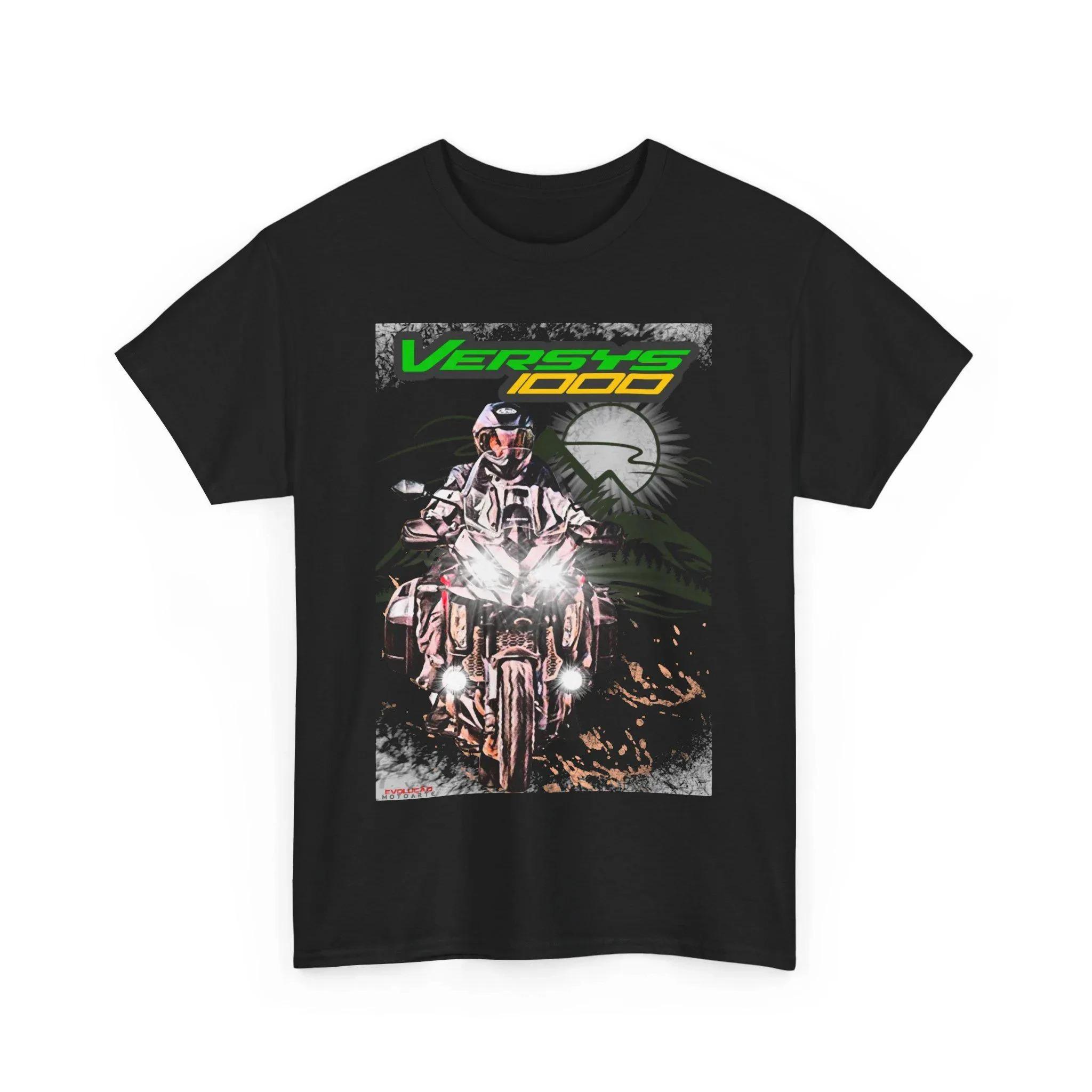 

2026 Kawasaki Versys 1000 Printed Cotton T-shirt Summer Men s and Women s Harajuku Clothing Fashion Casual Motorcycle T-shirt Unisex XXXL