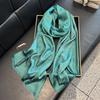 Scialle in Seta Oro Tencel Cotone Seta Moda Donna Versatile Imitazione Seta Sottile Farfalla Lunga Sciarpa da Spiaggia Sciarpa
