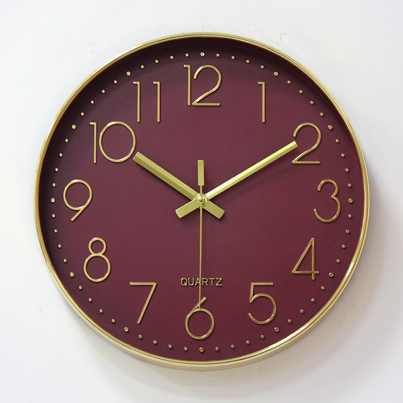 

12-дюймовые минималистичные роскошные бесшумные кварцевые настенные часы для украшения гостиной или спальни