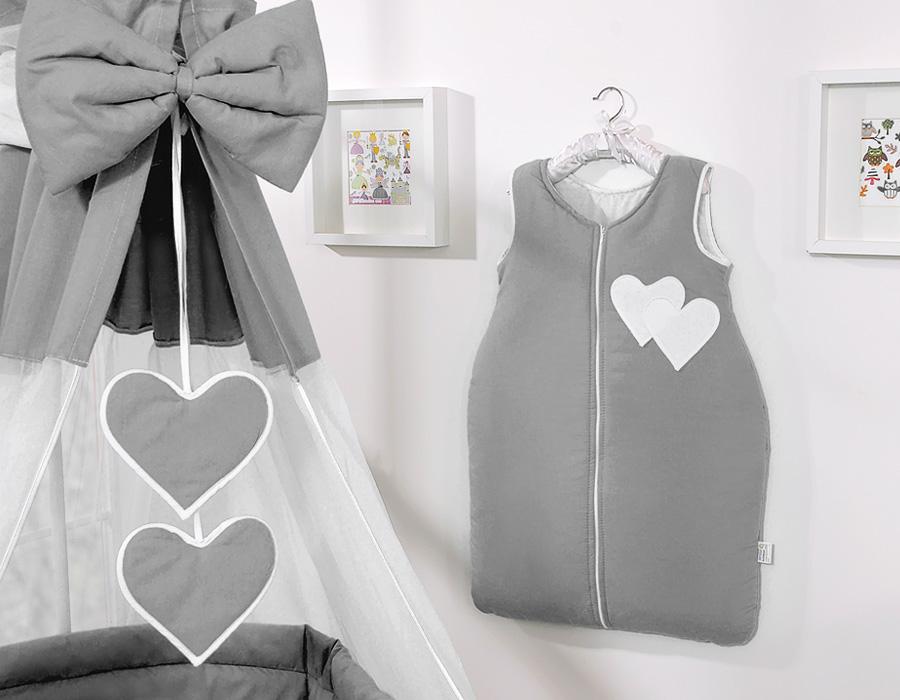Cotton Sleeping Bag for Children 6-12 Mcy Tog 2.5 Year-Round Insulated Hearts Anthracite