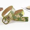 Antieke Metalen Gesp Canvas Tailleband Pin Gesp Boho Tailleband Bloemenprint Riem Voor Vrouwen