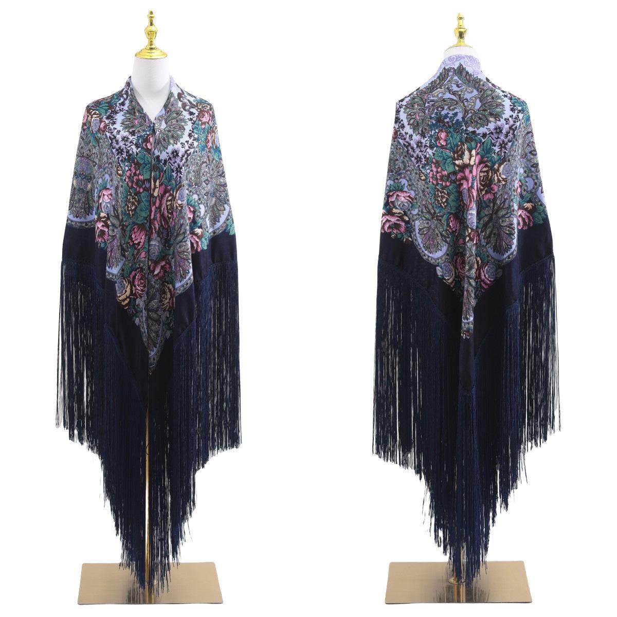 Retro Ethnic Oversized Tassel Shawl/Scarf 240cm x 240cm