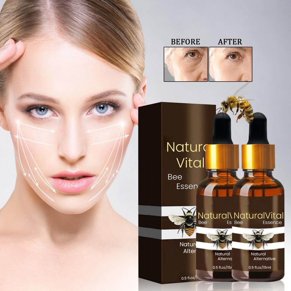 Bee Facial Wrinkle Serum Firming Serum Reduces Fine Lines Of Nasolabial,15ML (2PC)