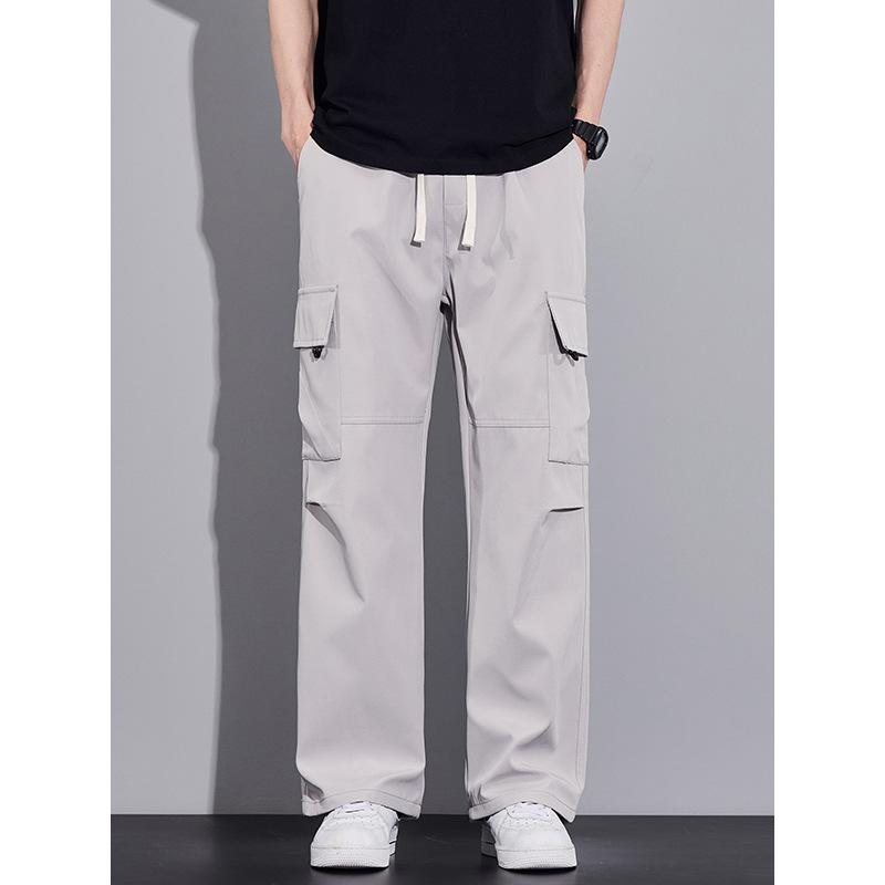 Minger | American trendy brand multi-pocket tooling shock pants men's trend versatile loose straight casual long pants