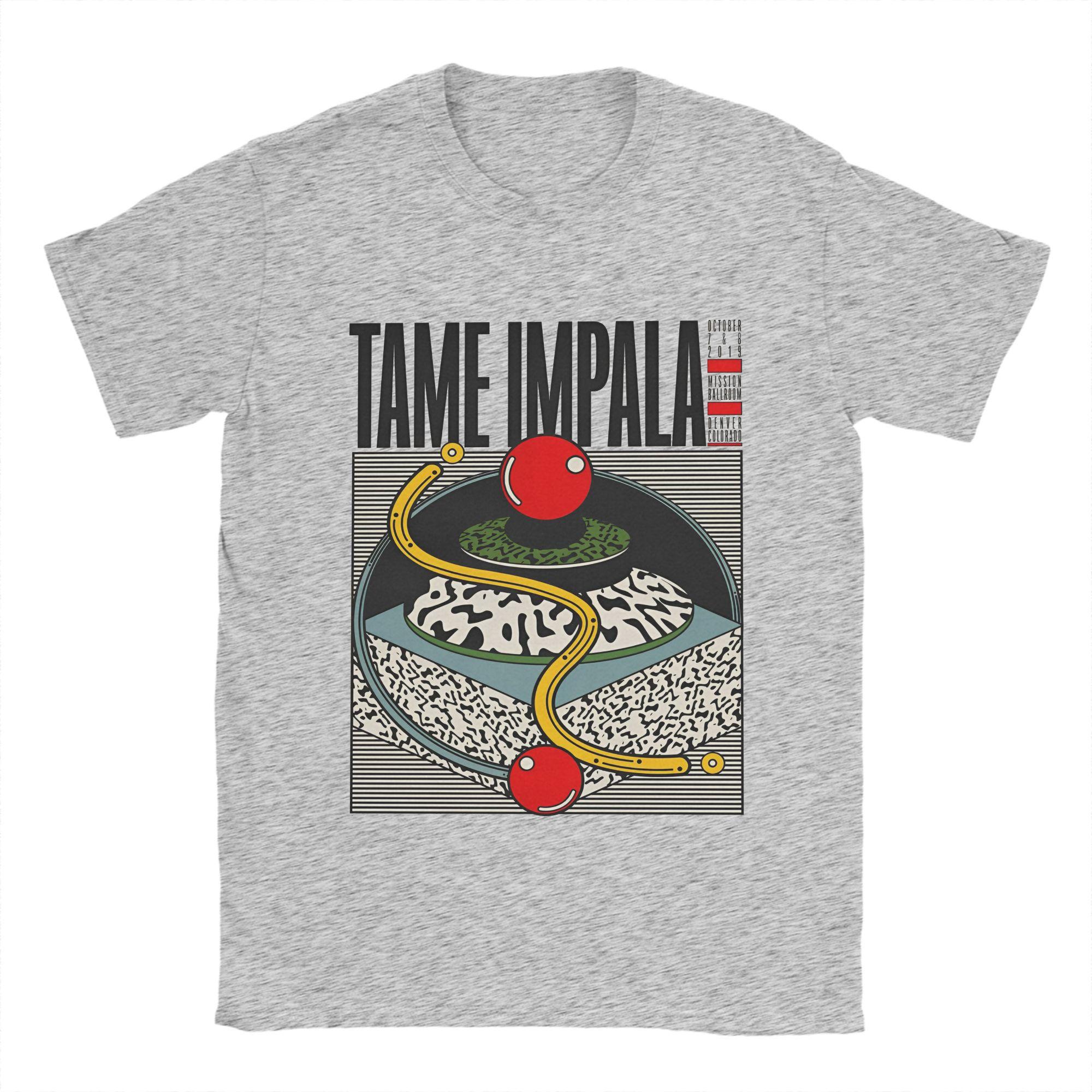 GUOYAN TOP Grappig Tame Impala T-shirt Heren Ronde Hals Puur Katoen T-shirts Pop Rock Korte Mouw Tees 4XL 5XL Tops L