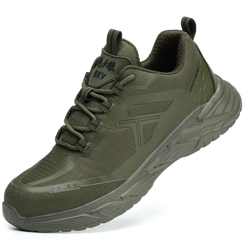 

Lightweight Men Safety Shoes Anti-smash Anti puncture Work Shoes Breathable Lace Up protective shoes Non-slip Steel Toe Boots 36