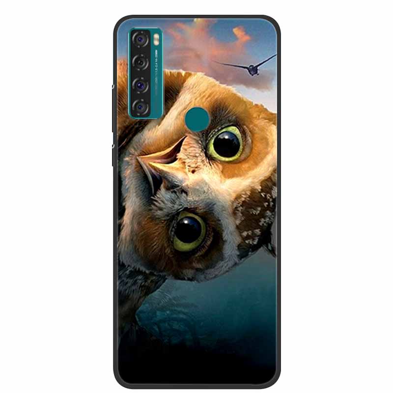 Case For TCL 20 SE Luxury Silicone TPU Soft Phone Cover For TCL 20 SE Case T671H 6.82" Funda Animal Capa Cute Shockproof Coque