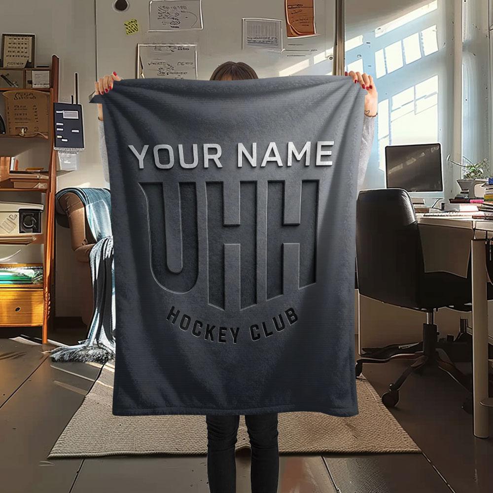 Custom Name,Utah Mammoth Printed Flannel Blanket, Soft Throw for Bedroom Sofa, Washable, Christmas Present, Great Gift.