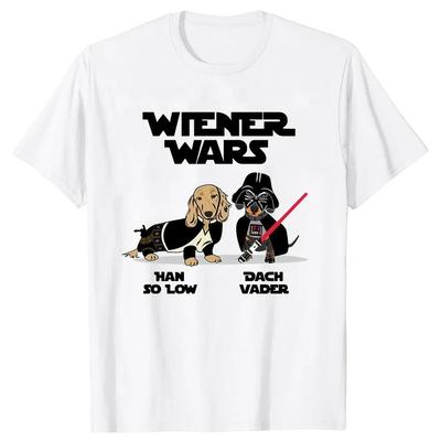 Wiener War Fun Dachshund T-shirt Summer Weightlifting Stiff Pull Fitness Short Sleeve Dog Lover Pet Puppy Gift T-shirt Tops Y2K