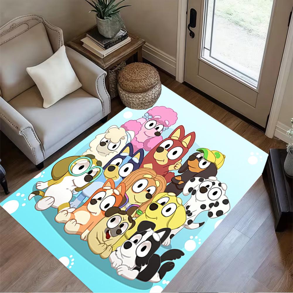 Bluey Bingo Adventure Carpet Perfect for Decorate room Entryway Dining Room Kitchen Antislip Carpet Decorate Offices Perfect Gift for Women/Men