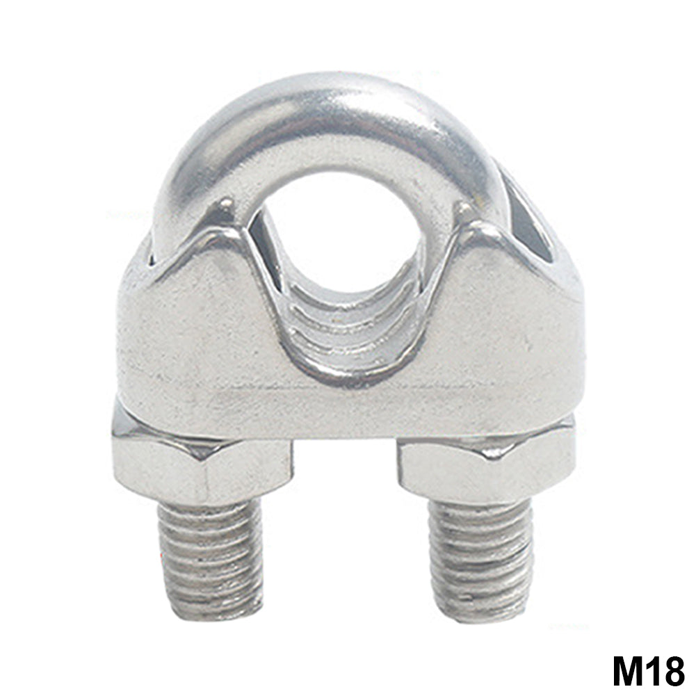 304 Stainless Steel U-type Clamp Wire Clips M2/3/4/5/6/8/10/12/14/16/18mm Rope Clip Bolts Rigging Hardware Clamps Rope Sleeve