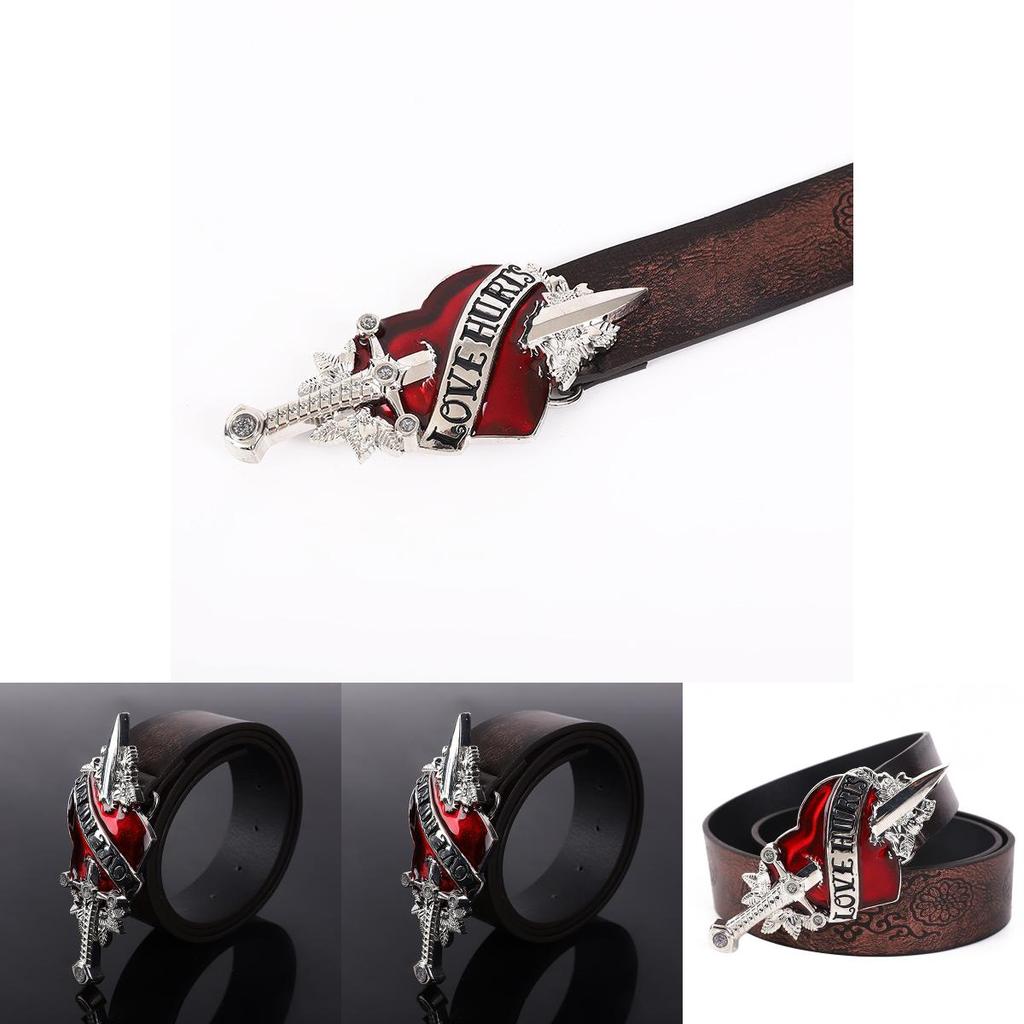 Unisex Faux Stylish Leather Belt With Metal Buckle Belt Paired With Jeans