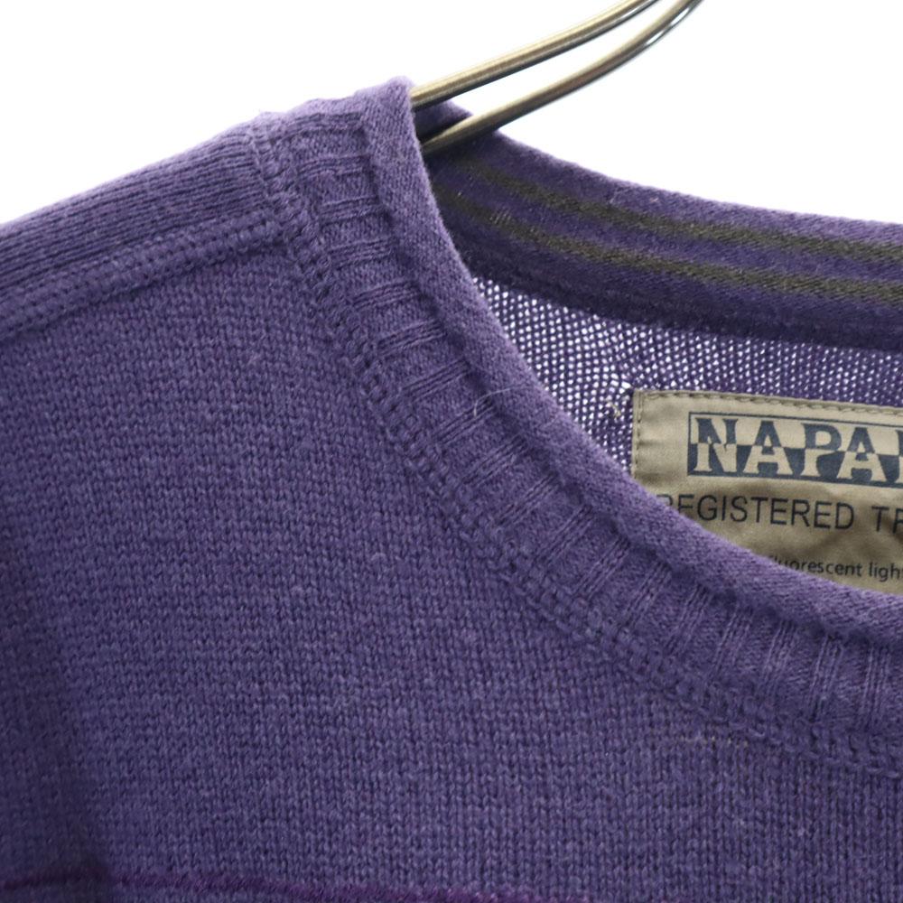 NAPAPIJRI Long sleeve sweater L Purple knit Men's Used