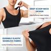 Herren Premium Kompressions Formwäsche Ärmellos Ganzkörperformer Bauchkontrolle Bodysuit Offener Schritt Po-Lifter Haken Unterwäsche Schlankmachende Weste