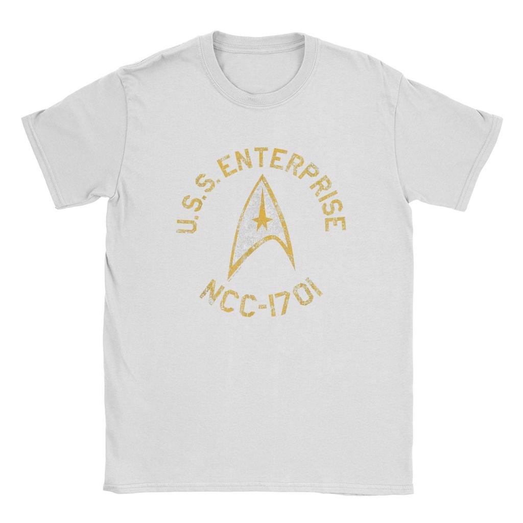 Men Stars Treks Collegiate T Shirt Movie Tv Series Pure Cotton Clothing Casual Short Sleeve Crewneck Tees New Arrival T-Shirt