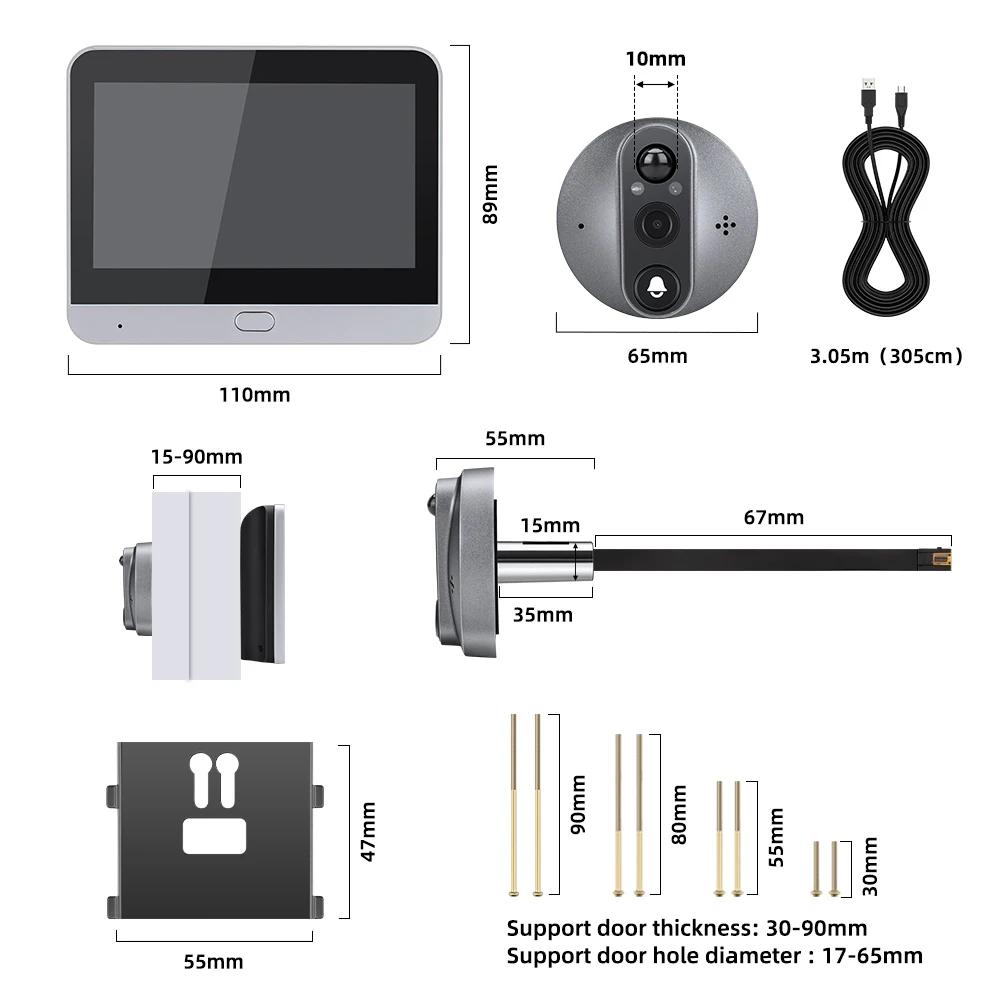 SmartVue™ Digitale Deurbel Met Scherm - Camera met WiFi, Full HD en
