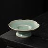 Ru Kiln Sky Blue Crackle Ceramic Tea Cup - Single Tea Tasting Bowl with High-End Gift Packaging