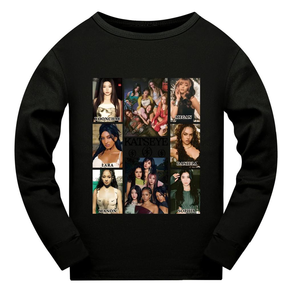 5352 Girls Fashion KATSEYE Print Long Sleeves T-Shirt