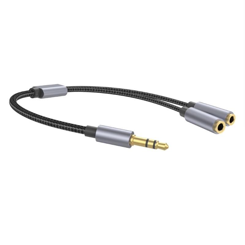 Headphone Splitters Cable 3.5mm Aux 1xMale to 2xFemale Extension Cord for Headphones Speaker Superior Sounds Quality