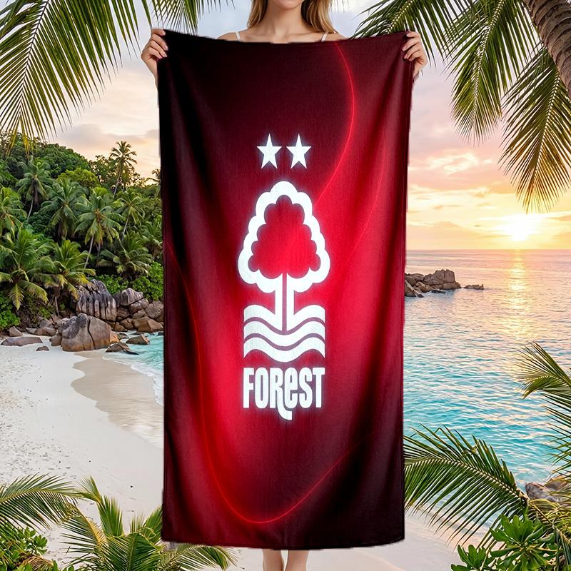 Футбольное пляжное полотенце Nottingham Forest Мягкое из микрофибры Летнее полотенце Быстросохнущее Впитывающее полотенце для пляжа Бассейна Путешествий