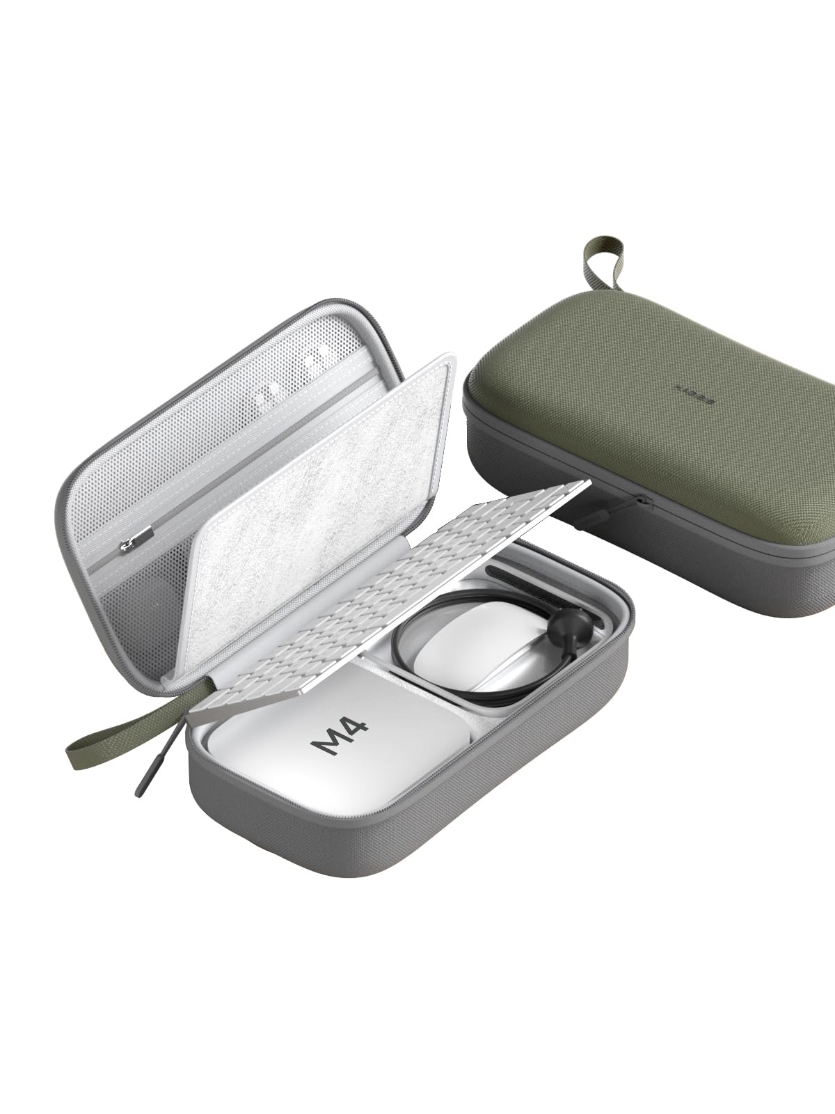 

Органайзер для электроники Hagibis, дорожный чехол для Mac Mini Pro, портативный водонепроницаемый чехол для док-станции, питания, SD, USB-флешек M4/M4 2024, кабелей, зелёный