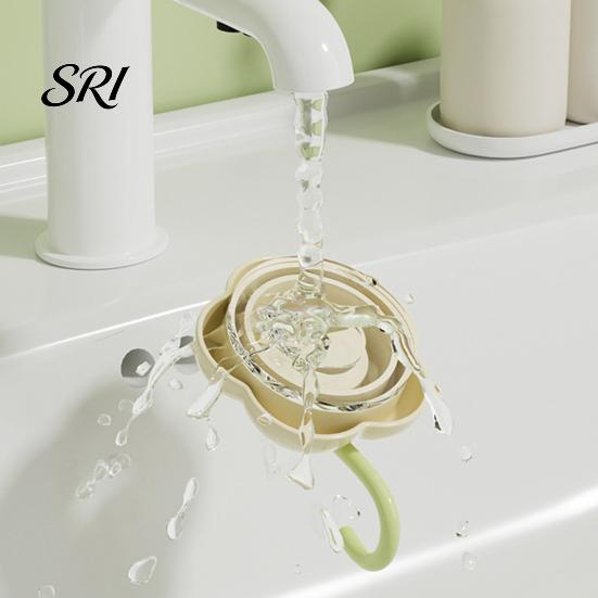 Quiet Hanging Hook Suction Cup Bright Petal Design Strong Hold No Drill Wall Washable Multipurpose for Bathroom Kitchen Towel Coat Dorm Room