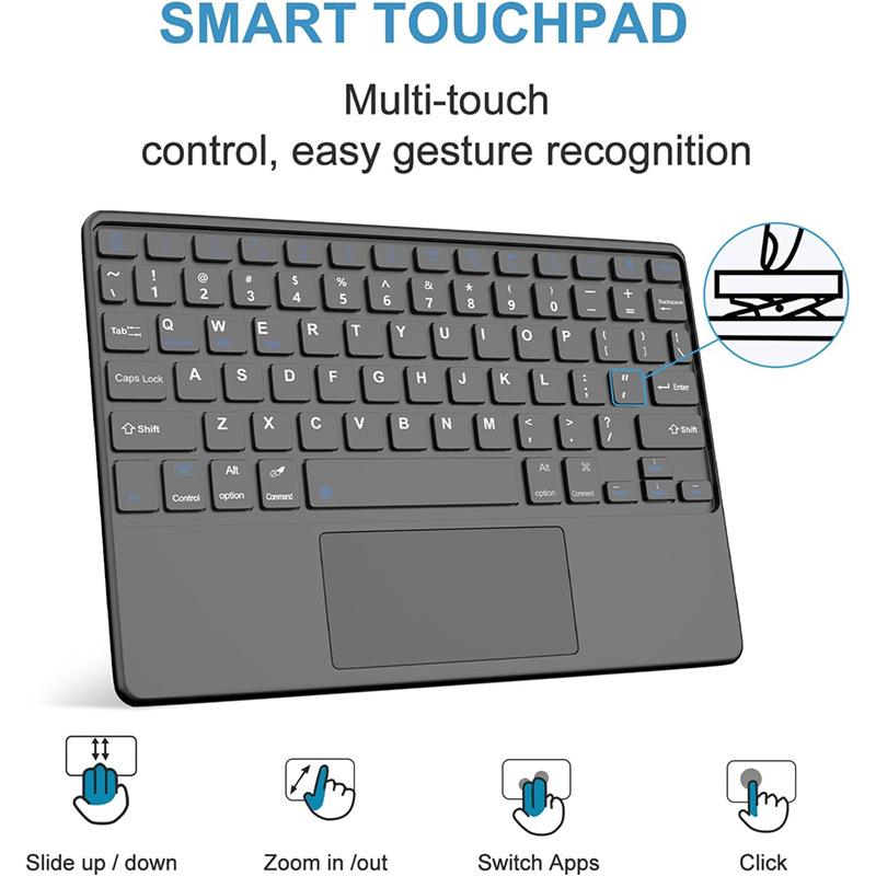 Compatible Samsung Tablet A11+ Bluetooth Keyboard Case with Touchpad, Pen Slot, and Detachable Leather Cover for A9plus X210.