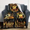 Name Custom Las Vegas Raiders Logo Print Flannel Blanket High Quality Warm Comfortable Cover for All Seasons Perfect for Gifts Home Decor