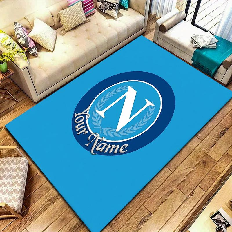Napoli Crest Custom Name Carpet Rug For Living Room Bedroom Home Sofa Decoration Kids Play Nonslip Floor Mat