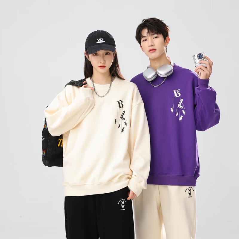 Fengxun Unisex Loose Fit Round Neck Sweatshirt