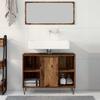 Bathroom Cabinet with Door Reclaimed Wood Look 80 x 33 x 60 cm Engineered Wood