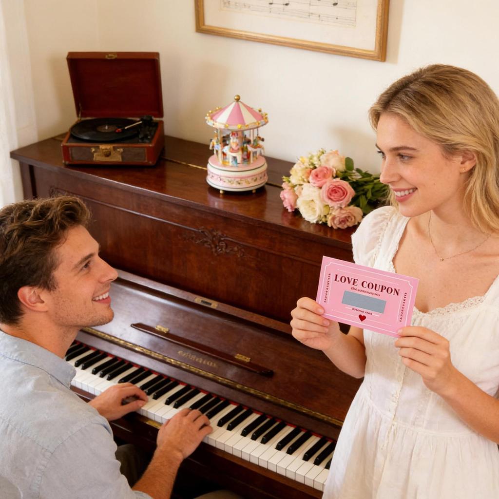 Scratch-Off Love Coupons Cards DIY Valentines Day Date Night Ideas Wedding Anniversary Greeting Cards Romantic Notes