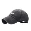 Exclusive for shark embroidery baseball hat bent edge cotton washed baseball cap European and American men's women's cap