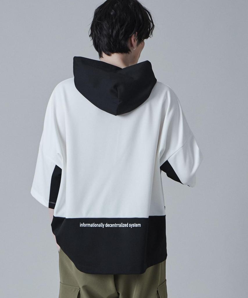 WEGO Unisex Short Sleeve Dolman Hooded Loose Oversized Korean Size Black T-Shirt, Hoodie, Spring/Summer Clothing, Fit, Silhouette, Streetwear, Style,