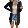 Women Long Sleeve Button Front Cardigan Mid Length Open Front Knit Sweater Lightweight Casual Outerwear