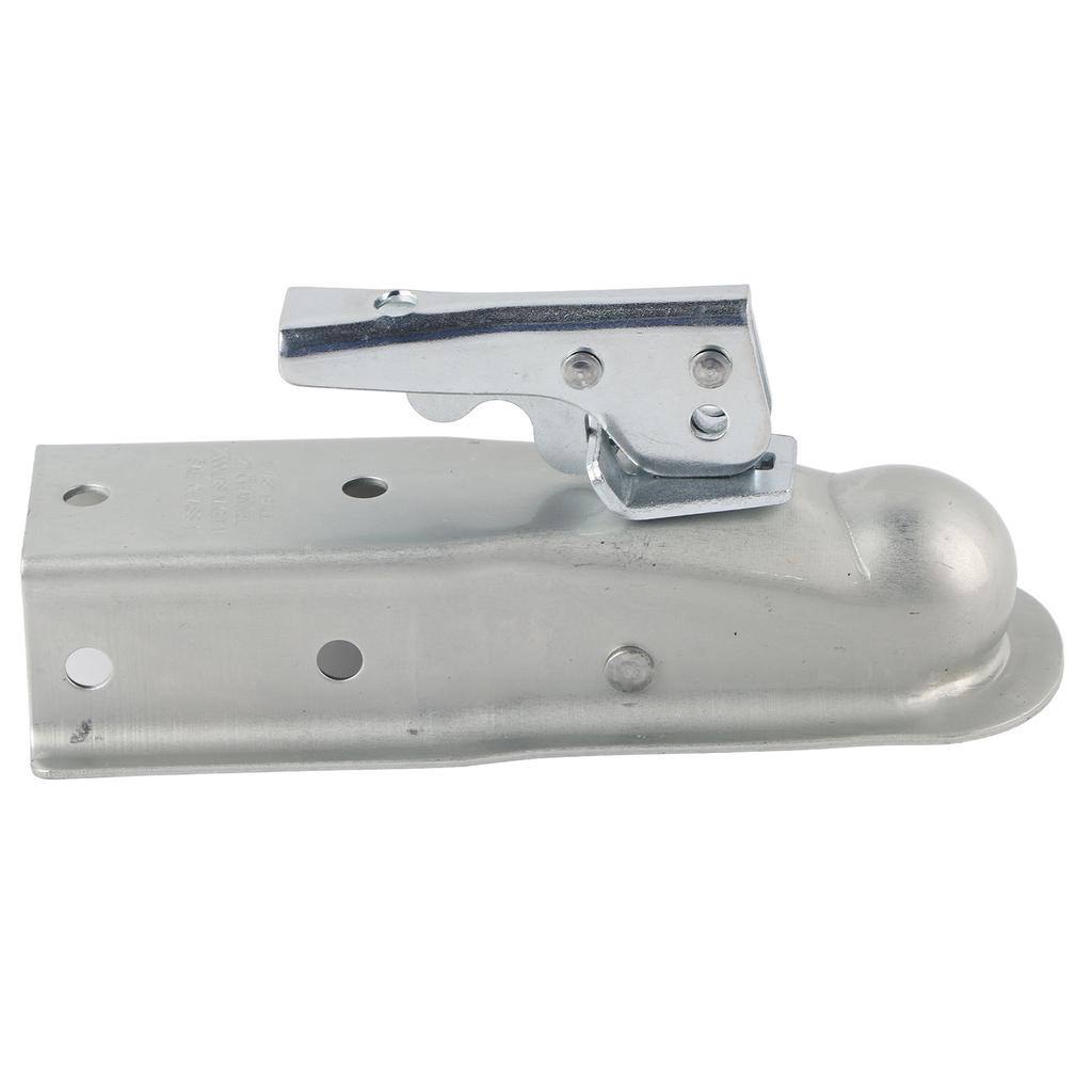 Straight Tongue Trailer Coupler 2in Channel Secure Coupling for 1 7 8in Hitch Ball 2000lbs Weight Capacity