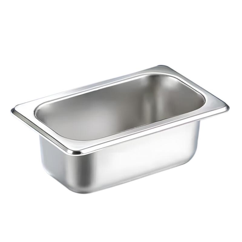 304 Edelstahl 1/9 Gastronorm Speisebehälter, 6,5 cm tief, 5er-Pack