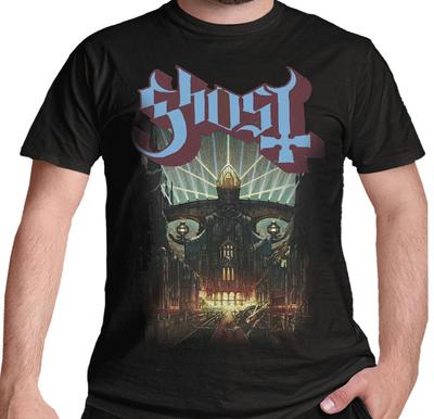 Ghost T-skjorte Meliora Papa Band Logo Svart Ny Offisiell
