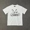 Cross-border series Alcatraz cartoon eye letter print American high street hip-hop white black short-sleeved T-shirt tide