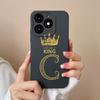 For Tecno Itel A70 Case Luxury Crown Letter Pattern Liquid Silicone Back Cover For ItelA70 A 70 New Design Advanced Sense Shell