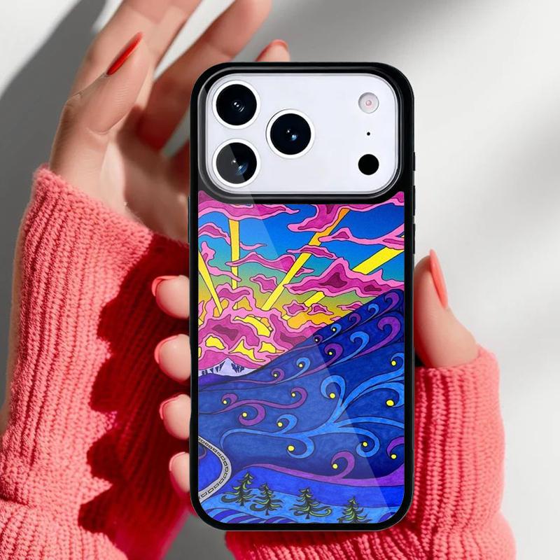 

Colorful Psychedelic Art Phone Case for iPhone 17 16 15 14 13 Pro Max Back Cover for 12 11 Pro Coque iPhone 11