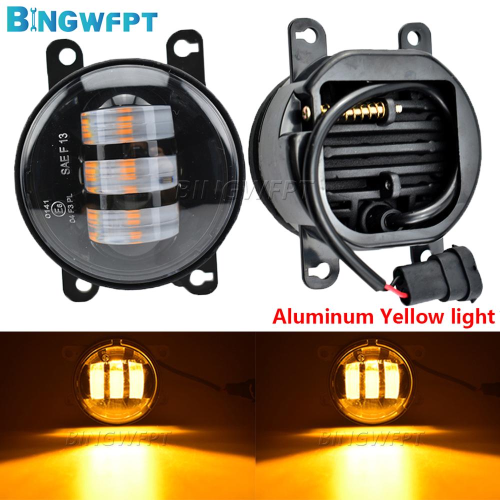2PCS For Nissan Navara D40 2004-2015 For Nissan Leaf 2011-2015 LED 12V Fog Lights Angel Eye Fog Lamp Assembly DRL