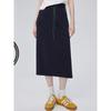 Coolhut Elastic Drawstring Large Pocket Slit 2026 Spring Straight Mid-Length Skirt