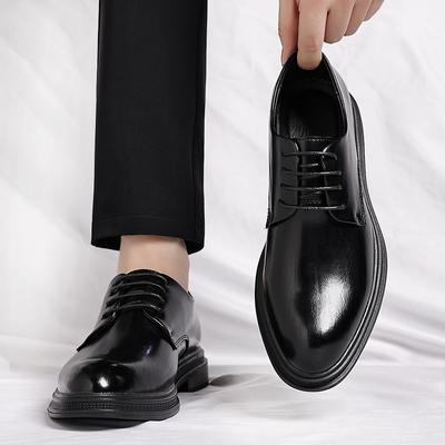 Wenzhou Leather Shoes Men's 2025 Autumn New British Style Korean Version Height-increasing Shoes Commuter Office Height-increasing 8CM Men's Shoes