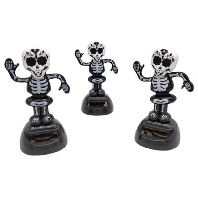 Funny Skeleton Car Dashboard Decoration Office Cab Accessories Interior Decoration Halloween Dancing Figure Toy