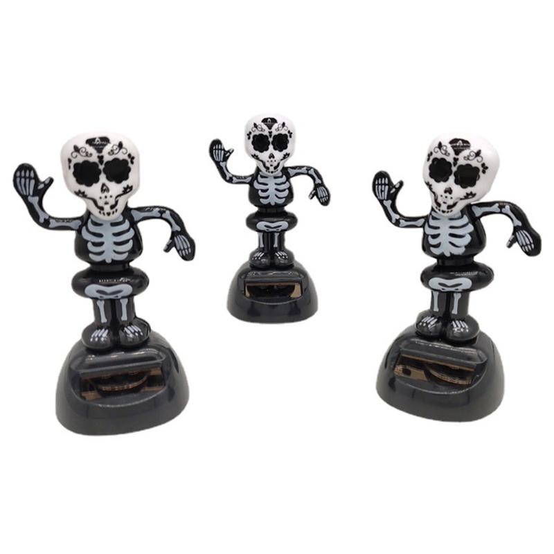 

Funny Skeleton Car Dashboard Decoration Office Cab Accessories Interior Decoration Halloween Dancing Figure Toy 1