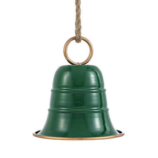 Yousheng Rustic Metal Christmas Bell Large Red Green Golden Jingle Bell Christmas Tree Hanging Decor Vintage Handmade Wind Chime for Tree Wreath Door
