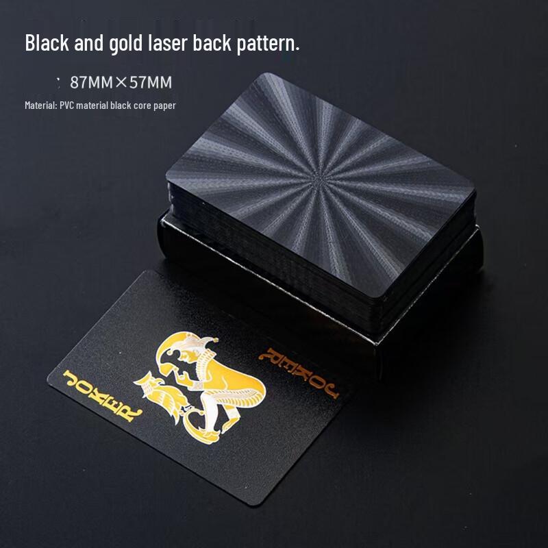 Brangdy Black Gold Laser PVC Poker Card Set